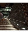 3W Trappelys - LED, 3000K, Sort hus, Rektangel.