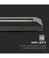 3W Trappelys - LED, 3000K, Sort hus, Rektangel.