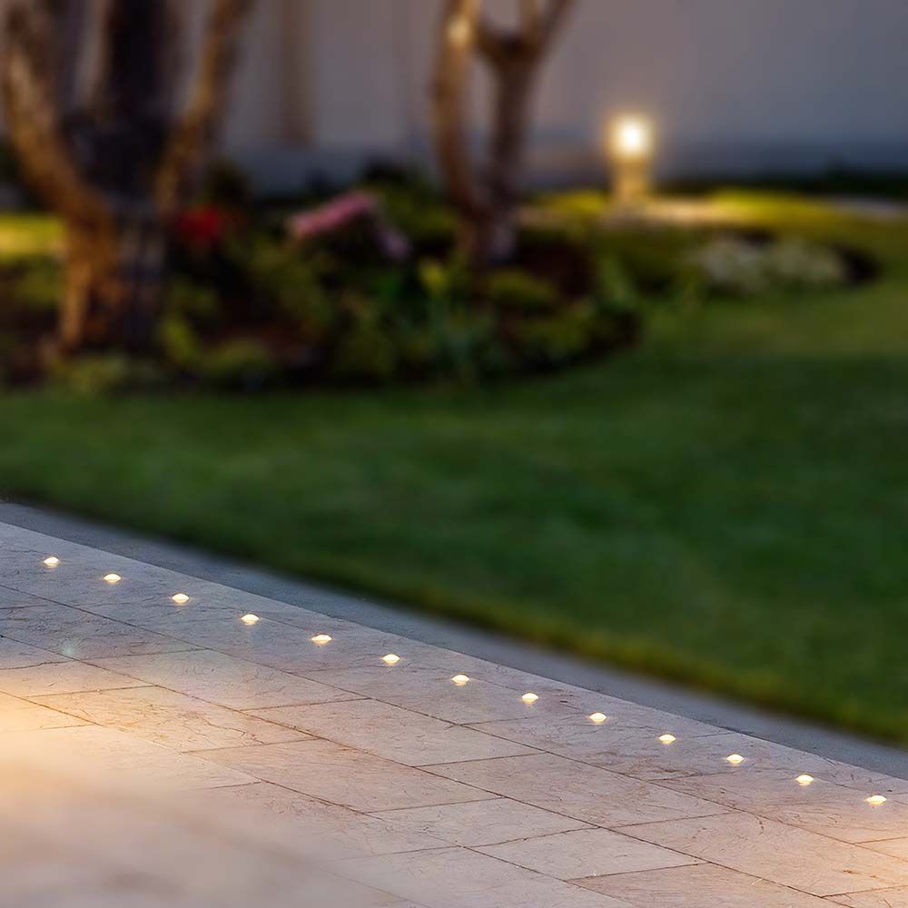 1W LED nedgravningsspot - Lys 3000K, Sort - Kulør : Varm