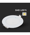 VT-1220 LED Panel 6W - 6400K, rund.