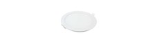 12W Ø17cm LED indbygningspanel - 6400K, Hul: Ø15,5 cm, Mål: Ø17 cm, hvid kant, flicker free