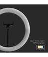 10W LED RINGLYS - 10 tommer, med bordstativ, 3200K-5500K