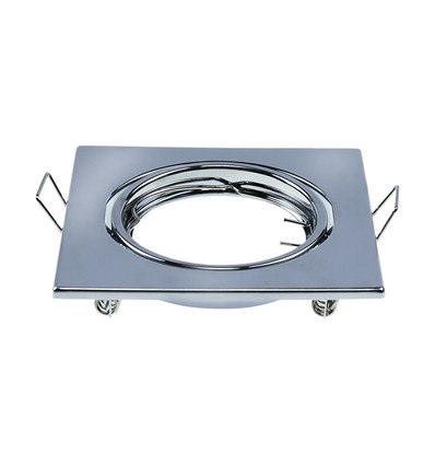 GU10 - lampe, kvadratisk, krom, 2 stk/pakke