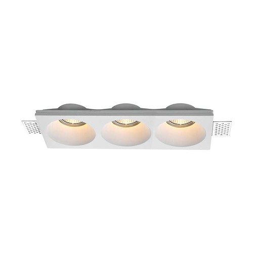 3xGU10 Lampe Rundt Hvid