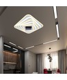 150W LED Smart Loftlampe - Dekorativ, 50x50x7cm, 3i1, Dæmpbar, Fjernbetjening