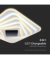 150W LED Smart Loftlampe - Dekorativ, 50x50x7cm, 3i1, Dæmpbar, Fjernbetjening