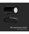 LED skinnespot 35W 3000K, sort hus.