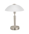 EGLO Solo1 Bordlampe Med Touch dæmp E14 i Hvid/Børstet Stål