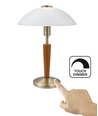 EGLO Solo 1 Bordlampe Med Touch dæmp E14 i Hvid/Træ