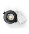 7W Ø8,3cm DimToWarm+CCT indbygningsspot dæmpbar RA96 - Hul: Ø6,8 cm, Mål: Ø8,3 cm, Sort, hvid kant
