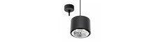 Chloe AR111 nedhængt GU10 - 250V, IP20, 120x85mm, sort, rundt, fast, rundt base, 1,5m kabel, uden lyskilde