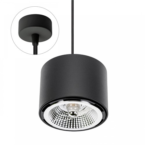 Chloe AR111 nedhængt GU10 - 250V, IP20, 120x85mm, sort, rundt, fast, rundt base, 1,5m kabel, uden lyskilde