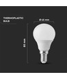 V-TAC pære 4,5W E14 - P45 plastik, 4000K