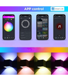LEDlife RGB+CCT CUBIC 6W væglampe - Tuya Smart, sort, firkantet, op/ned, justerbar, inde / ude, IP65, inkl. lyskilde