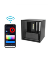 LEDlife RGB+CCT CUBIC 6W væglampe - Tuya Smart, sort, firkantet, op/ned, justerbar, inde / ude, IP65, inkl. lyskilde