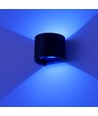 6W Væglampe, Hue kompatibel - IP65, Rund, RGB+CCT, Zigbee, sort, op/ned, justerbar, inde / ude, inkl. lyskilde