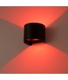 6W Væglampe, Hue kompatibel - IP65, Rund, RGB+CCT, Zigbee, sort, op/ned, justerbar, inde / ude, inkl. lyskilde
