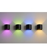 6W Væglampe, Hue kompatibel - IP65, Rund, RGB+CCT, Zigbee, sort, op/ned, justerbar, inde / ude, inkl. lyskilde