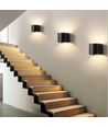 6W Væglampe, Hue kompatibel - IP65, Rund, RGB+CCT, Zigbee, sort, op/ned, justerbar, inde / ude, inkl. lyskilde