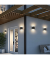 6W Væglampe, Hue kompatibel - IP65, Rund, RGB+CCT, Zigbee, sort, op/ned, justerbar, inde / ude, inkl. lyskilde
