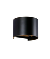 6W Væglampe, Hue kompatibel - IP65, Rund, RGB+CCT, Zigbee, sort, op/ned, justerbar, inde / ude, inkl. lyskilde