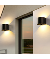 6W Væglampe, Hue kompatibel - IP65, Rund, RGB+CCT, Zigbee, sort, op/ned, justerbar, inde / ude, inkl. lyskilde
