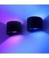LEDlife RGB+CCT 6W væglampe - Zigbee, sort, rund, op/ned, justerbar, inde / ude, IP65, inkl. lyskilde