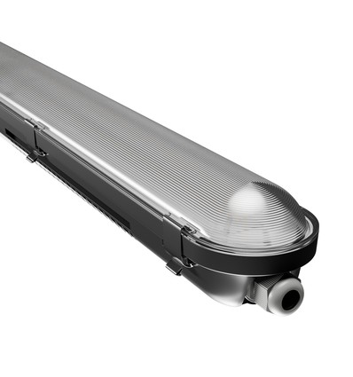 LIMEA Gigant Pro 40W/33W/26W/20W - Vandtæt 1200mm, Neutral Hvid, 230V, 120°, IP66, IK10, 1200x80x68mm, Sort.