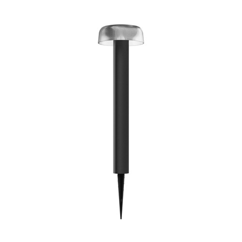 2,5W Solcelle havelampe med spyd - 3-trins dæmpbar, USB-C, IP44 udendørs, sort