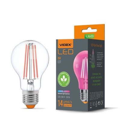 8W E27 vækstpære - A60, Fito, 230V