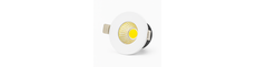 LEDlife Ø3,8cm Focu38 møbelspot indbygning RA92 - Hul: Ø3,5 cm, Mål: Ø3,8 cm, Mat hvid, 2W, 12V DC
