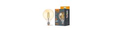 E27 7W dæmpbar LED pære - G95, Amber glas, Filament, 2200K, Erstat 53W