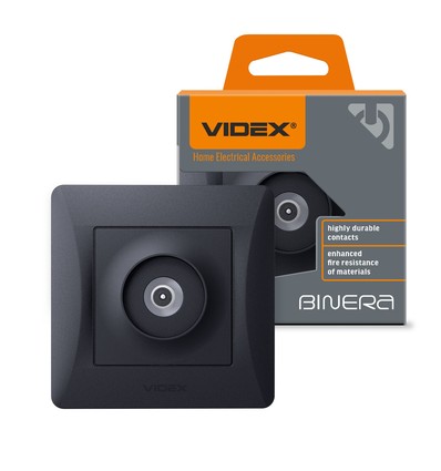 Videx BINERA TV-stik - Sort grafit, IP20, 5-862 MHz, 75 Ω