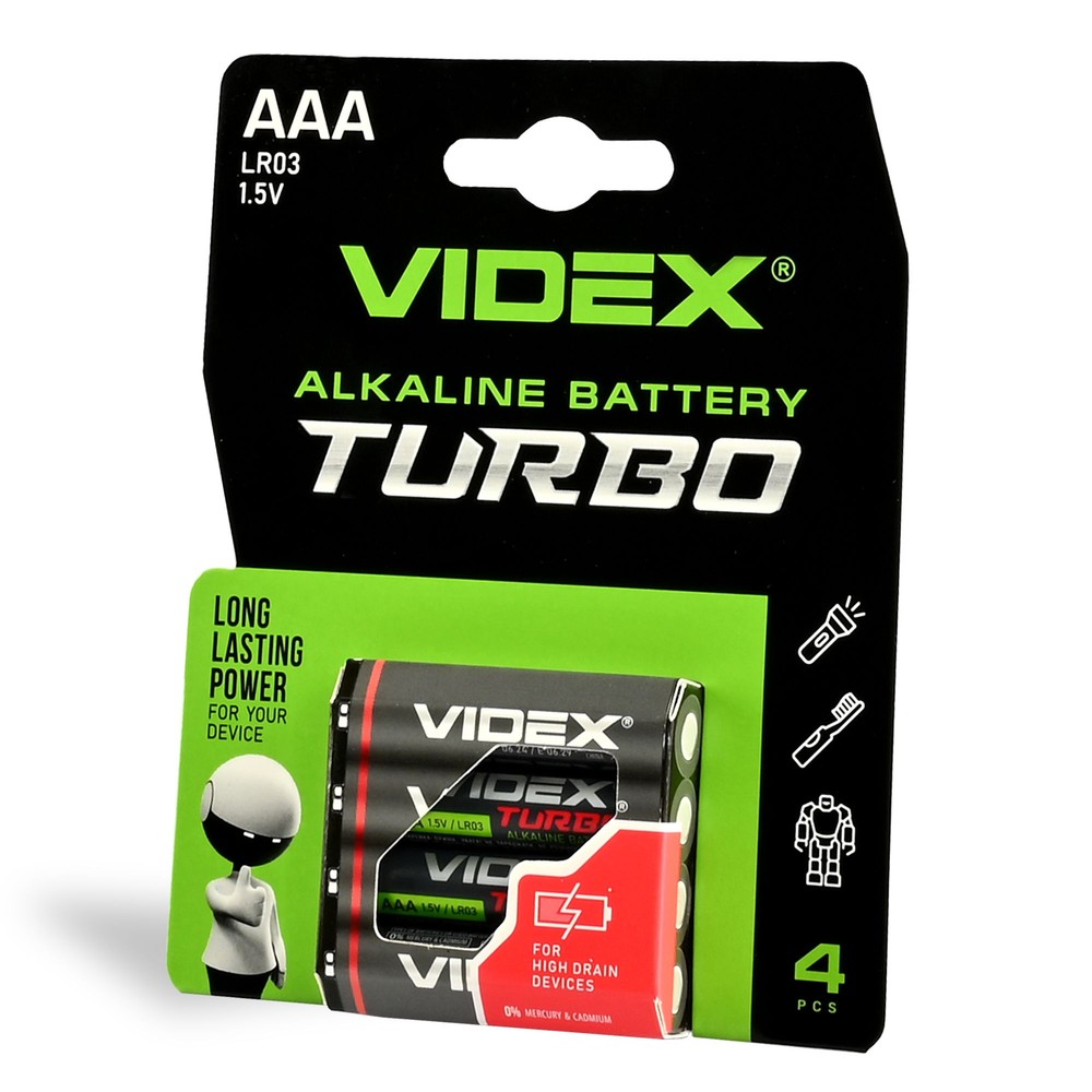 4 stk. LR03T/AAA - Alkaline batteri