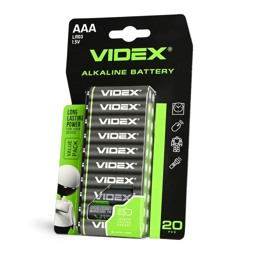 20 stk LR03/AAA - Alkaline batteri