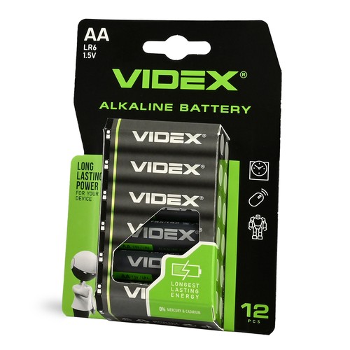 12 stk LR6/AA - Alkaline batteri