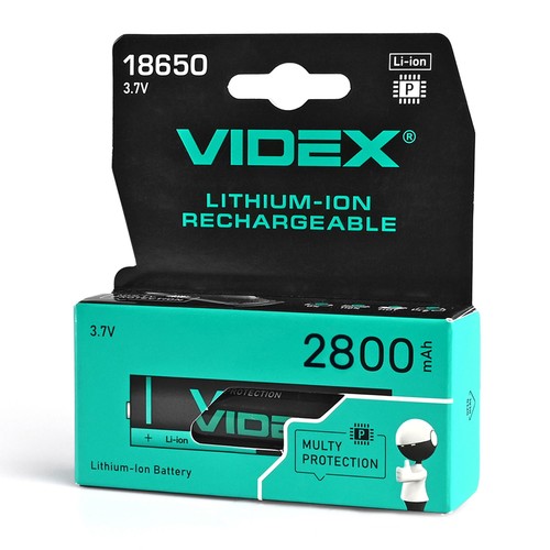 Genopladelig Lithium-ion batteri - 18650-P 2800mAh, med termisk beskyttelse