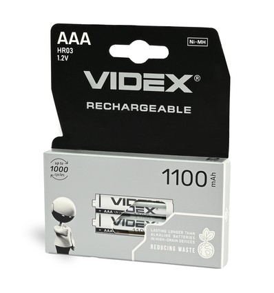 HR03 batteri - Ni-MH, genopladelig, 1100mAh, 2 stk
