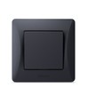 1-kanals afbryder - 86x86mm, IP20, sort
