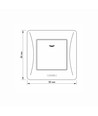 1-kanals afbryder med indikatorlys - 86x86mm, IP20, hvid