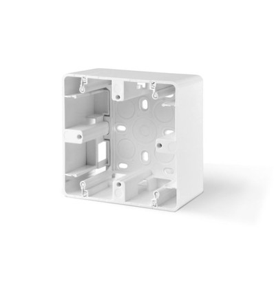 Overflademonteringsboks - enkelt, hvid