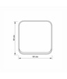 1-kanals påbygningsafbryder - 68x68mm, IP20, sort