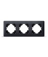 Binera 3-vandret ramme - Sort grafit, 228x86mm, IP20, rektangulær design