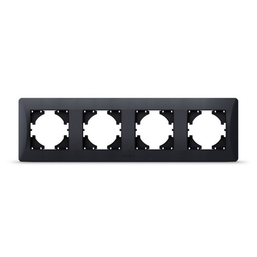 Ramme - 4-plads, horisontal, sort