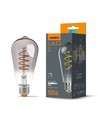 E27 4W ST64 filament LED pære - Grafit glas, 1800K-2100K, dæmpbar, flicker free