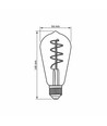 E27 4W ST64 filament LED pære - Grafit glas, 1800K-2100K, dæmpbar, flicker free