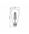 E27 6W dæmpbar LED pære - ST64, filament, amber glas, 2200K, flicker free