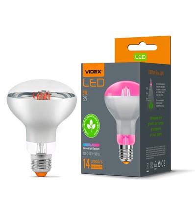 R80 LED plantevækstpære 9W E27 - Fito, 230V