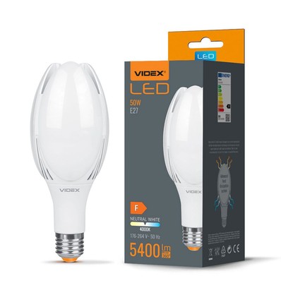 A108 LED-pære 50W E27 - neutral hvid, 230V, 5400 lm