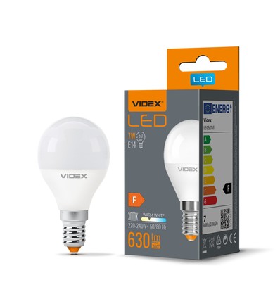 E14 7W LED kronepære - G45, 700lm, 3000K, erstatter 50W